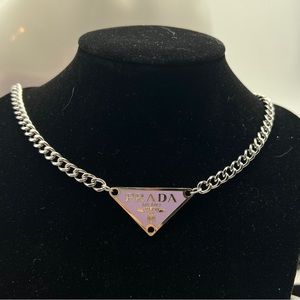 Upcycled Reworked Prada Pendant Necklace